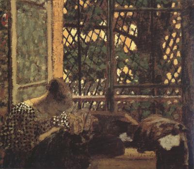 Edouard Vuillard Woman sewing Before a Garden (nn020